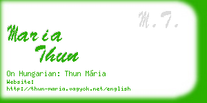 maria thun business card